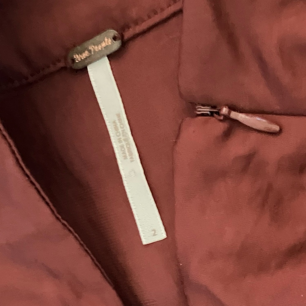 FREE PEOPLE Red Asymmetric MIDI  Dress Size 2 - Picture 10 of 10